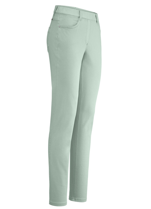 Broeken met elastische band - Magic-jeans met hoog percentage stretchmateriaal, in Größe 017 bis 054, in Farbe WIJSGEER Ansicht 1