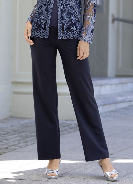 Broeken met elastische band - Broek in trendy palazzo-vorm Broeken met elastische band - Broek in trendy palazzo-vorm, in Größe 018 bis 054, in Farbe NACHTBLAUW