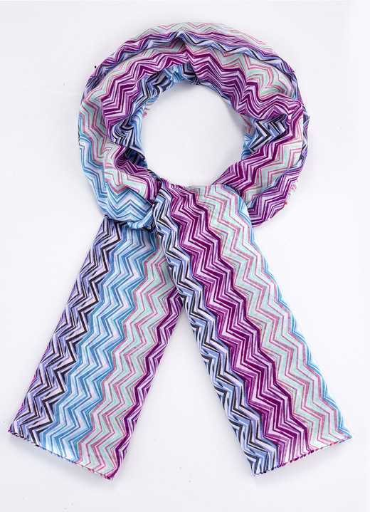- Sjaal met zigzagmotief, in Farbe WIT-MULTICOLOR Ansicht 1