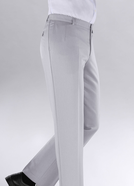 Broeken - 'Klaus Modelle'-broek met lage taille in 4 kleuren, in Größe 025 bis 060, in Farbe LICHTGRIJS GEMÊLEERD Ansicht 1