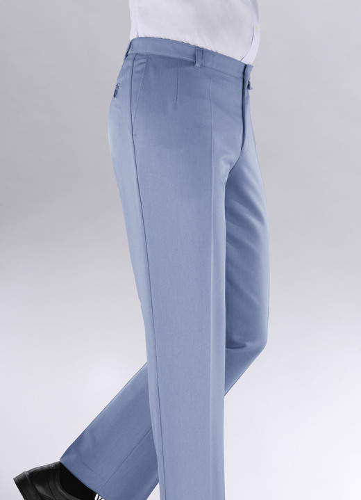 Broeken - 'Klaus Modelle'-broek met lage taille in 4 kleuren Broeken - 'Klaus Modelle'-broek met lage taille in 4 kleuren, in Größe 025 bis 060, in Farbe DUIFBLAUW GEMÊLEERD