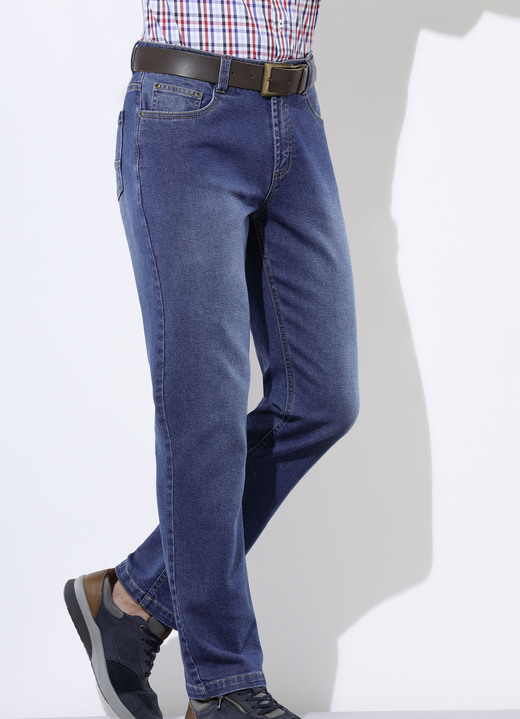 Jeans - Broek in 5-pocketvorm in 3 kleuren, in Größe 024 bis 060, in Farbe JEANSBLAUW Ansicht 1