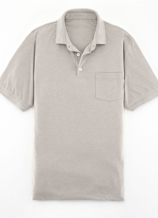 Shirts - Poloshirt in 4 kleuren, in Größe 046 bis 062, in Farbe BEIGE Ansicht 1