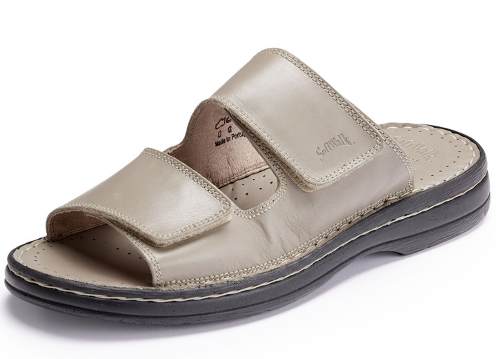 Sandalen & slippers - Muiltje van nappa rundleder, in Größe 040 bis 047, in Farbe TAUPE Ansicht 1