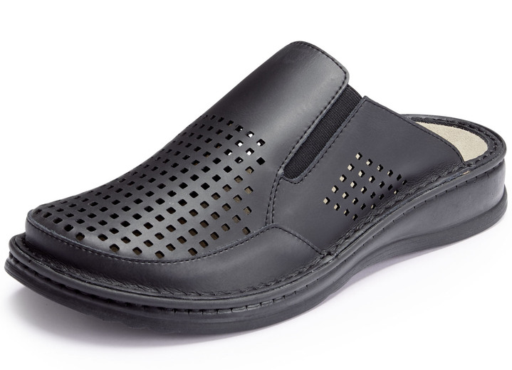 Sandalen & slippers - Mubb muiltjes met elastische banden aan de zijkanten, in Größe 040 bis 046, in Farbe ZWART Ansicht 1