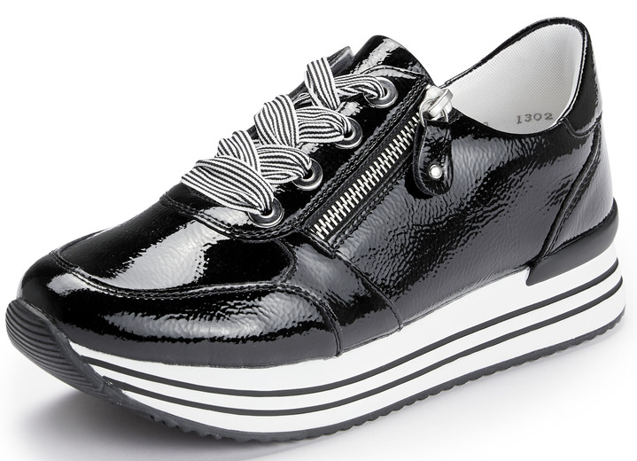 Instappers & veterschoenen - Remonte sneakers met effectieve vetersluiting, in Größe 036 bis 042, in Farbe ZWART Ansicht 1