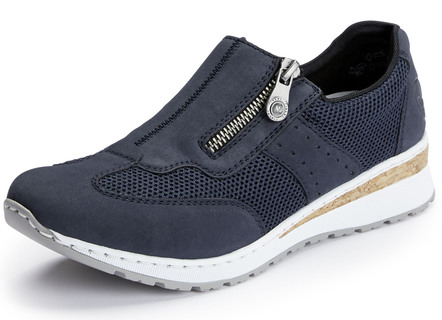 Rieker slip-on schoenen in zacht nubuck en textielmateriaal