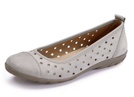 ELENA EDEN ballerina's van nubuck of suede leer