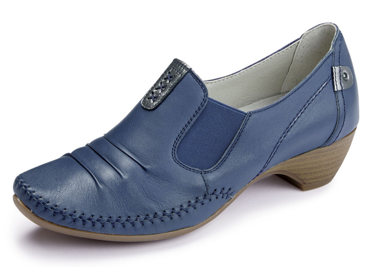 Pumps & ballerina - ELENA EDEN mocassinpumps met metallic lederen bekleding, in Größe 036 bis 042, in Farbe BLAUW Ansicht 1