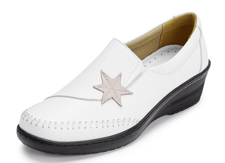 Gemini pantoffels met leren applicatie