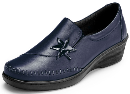Gemini pantoffels met leren applicaties