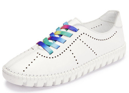Gemini veterschoen met veters in regenboogkleuren
