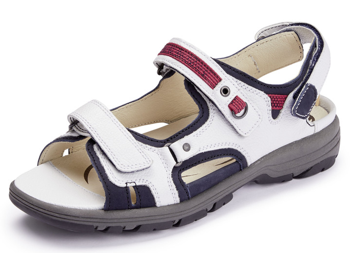 Sandalen & slippers - Ranger sandaal met verstelbare klittenbandsluiting, in Größe 4 1/2 bis 9, in Farbe WIT-BLAUW-ROOD Ansicht 1