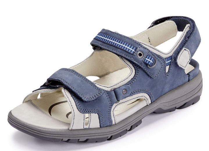 Sandalen & slippers - Ranger sandaal met verstelbare klittenbandsluiting, in Größe 4 1/2 bis 9, in Farbe JEANS-LICHTGRIJS Ansicht 1