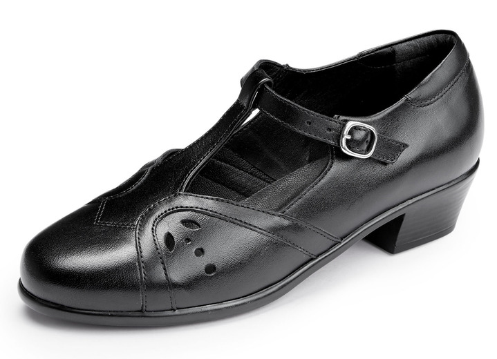 Schoenen - ELENA EDEN pumps met luchtige decoratieve perforaties, in Größe 036 bis 042, in Farbe ZWART Ansicht 1