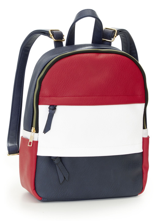 Tassen - Rugzak in colourblocking-look Tassen - Rugzak in colourblocking-look, in Farbe MARINE-ROOD-WIT