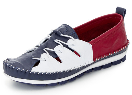 Gemini loafers met crinkle structuur