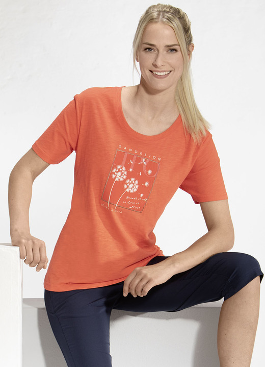 Homewear & vrijetijdsmode - Shirt van “LPO” in 3 kleuren, in Größe 036 bis 050, in Farbe MANDARIJN Ansicht 1
