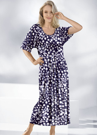 Bloemige kaftan in enkelslipje