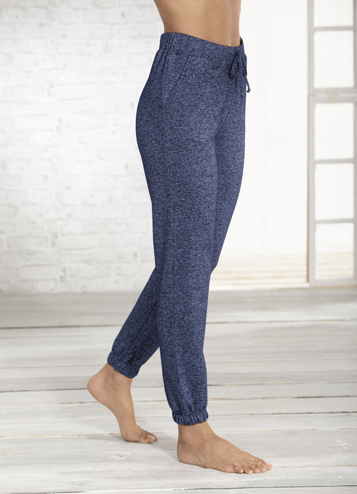 - Broek met comfortabele elastische tailleband, in Größe 018 bis 054, in Farbe BLAUW GEMÊLEERD