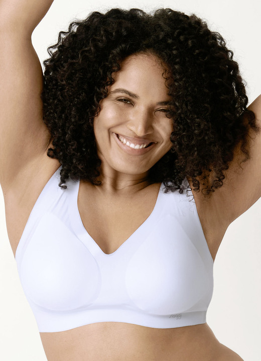 - Sloggi ZERO Feel bustier met push-up effect, in Größe L bis S, in Farbe WIT Ansicht 1