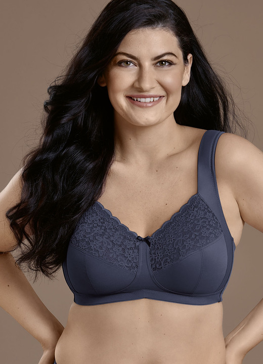 BH zonder beugel - Anita reliëfbeha, in Größe 075 bis 115, in Cup F, in Farbe BLAUWGRIJS Ansicht 1