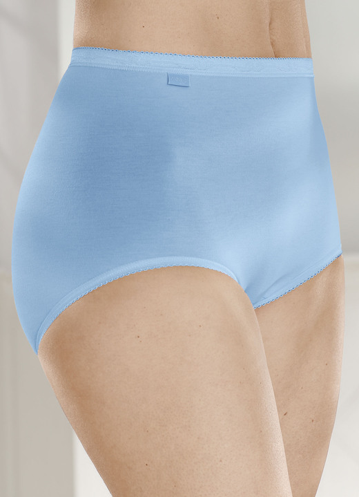 Slips - Viererpack Slips, in Größe 038 bis 054, in Farbe 1X AZURBLAU, 1X GRAU MELIERT, 1X SEKT, 1X MARINE Ansicht 1