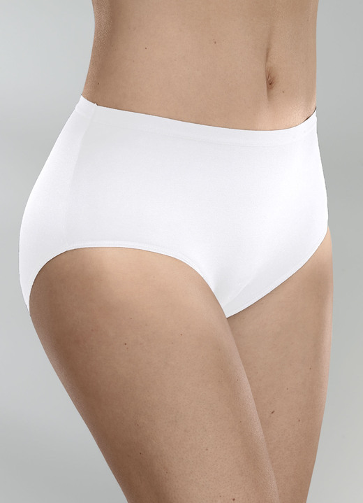Slips - Set van drie Schiesser slips met platte uiteinden, in Größe 3XL (46) bis XXL (44), in Farbe WIT Ansicht 1