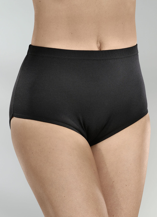 - Set van vier slips met elastische band, in Größe 040 bis 056, in Farbe 2X ZWART, 2X WIT Ansicht 1