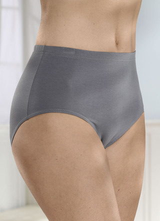 Witte slip met elastische band.