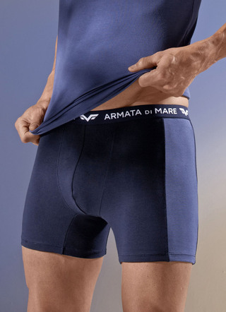 Set van drie boxershorts met elastische band, effen