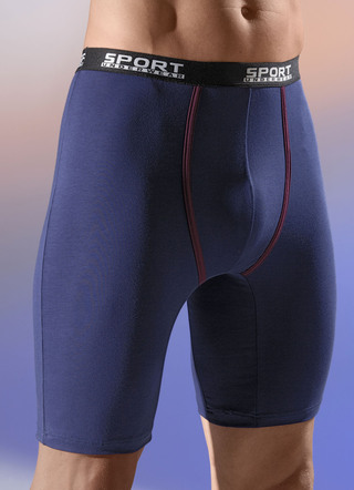 Set van twee longpants met elastische band, effen