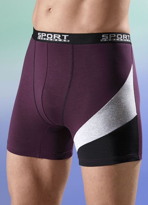 - Set van vier broeken met elastische tailleband en inzetstukken, in Größe 005 bis 011, in Farbe 2X BORDEAUX, 2X ZWART