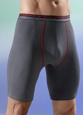 Set van twee longpants met elastische band, effen