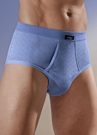 Set van vier slips, met allover dessin