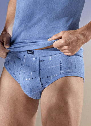 Set van vier slips, met allover dessin
