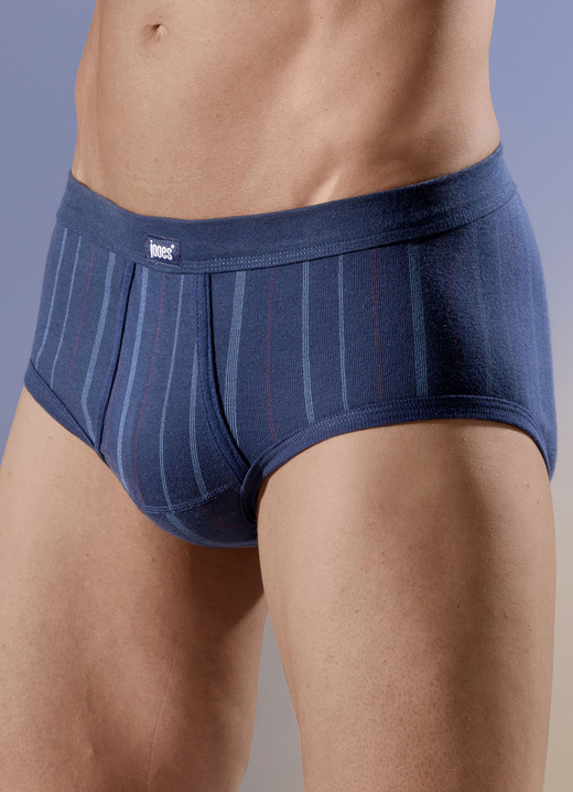 - Pak van vier slips met streepjesmotief, in Größe 005 bis 014, in Farbe 2 X MARINEBLAUW, 2 X BORDEAUXROOD