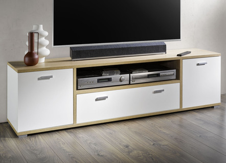 Modern en veelzijdig TV lowboard, 2 deuren