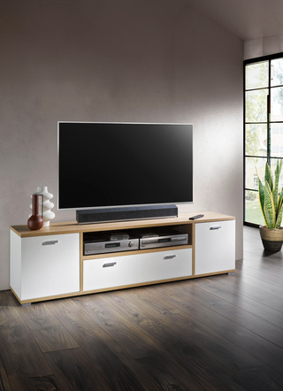 Modern en veelzijdig TV-lowboard, 2 deuren