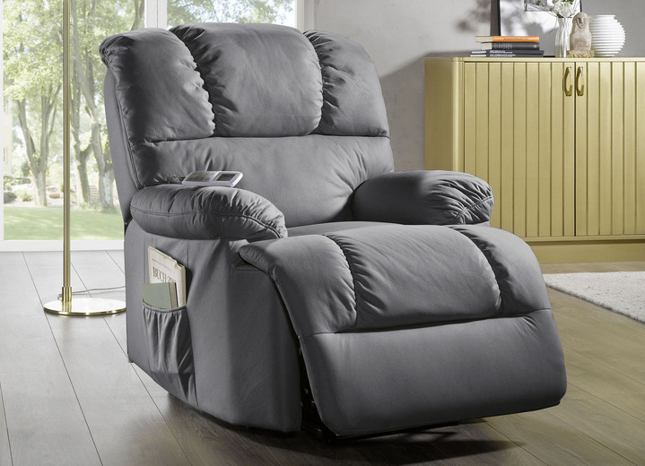 TV-Sessel / Relax-Sessel - Relaxsessel mit komfortabler Kippfunktion, in Farbe GRAU, in Ausführung Relaxsessel, mechanisch verstellbar Ansicht 1