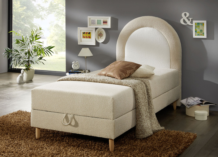 Boxspring - Perfect gevormd boxspringbed, in Farbe BEIGE-CRÈME Ansicht 1