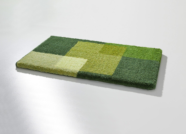 Badmatten - Badkamerset met antislip-onderkant, van Grund, in Größe 100 (Matje, halfrond 50/80 cm) bis 112 (Toiletdekselafdekking 47/50 cm), in Farbe GROEN Ansicht 1