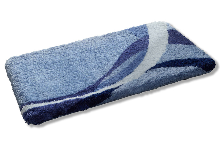 Badgarnituren - Badgarnitur von Kleine Wolke mit rutschhemmender Rückseite, in Größe 100 (Matje, halfrond 50/80 cm) bis 112 (Toiletdekselafdekking 47/50 cm), in Farbe BLAU Ansicht 1