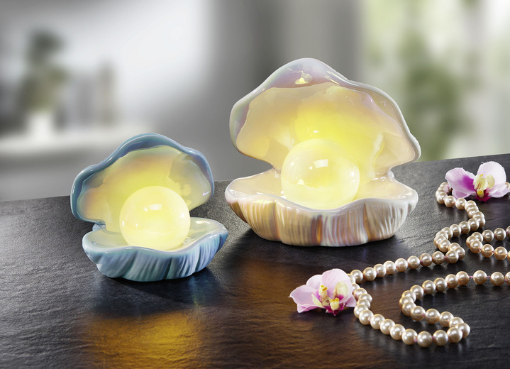 Badkamer-accessories - Shell met LED-verlichting, in Farbe , in Ausführung Schelp, klein