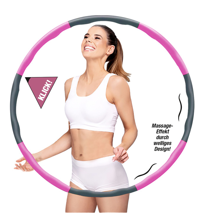 Fitness - Verstellbarer Hula-Hoop-Reifen, in Farbe GRAU-BEERE Ansicht 1