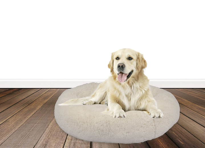 - Ultrazacht honden-/kattenmandje van premium pluche, in Farbe BEIGE, in Ausführung Maat S: diameter 58 cm Ansicht 1