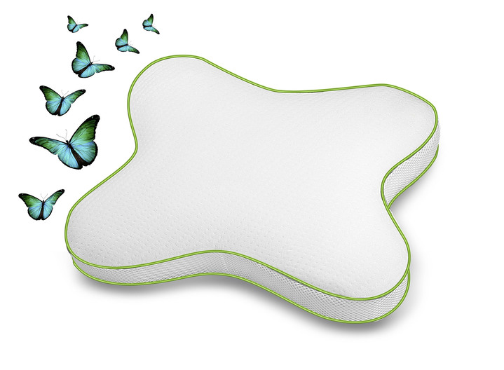 Gezonde nachtrust - Ergonomisch ontworpen vlinderkussen, in Farbe WIT Ansicht 1