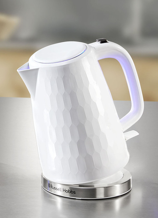 Keukenapparaten-series - Russell Hobbs Ontbijt serie honingraat in hoogglans kunststof, in Farbe WIT, in Ausführung Waterkoker Ansicht 1