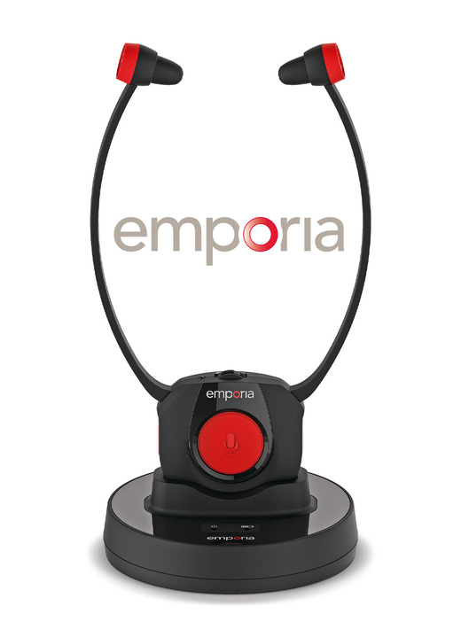 Muziekapparaten - TV-radio hoofdtelefoon Emporia TVHP-22, in Farbe ZWART Ansicht 1