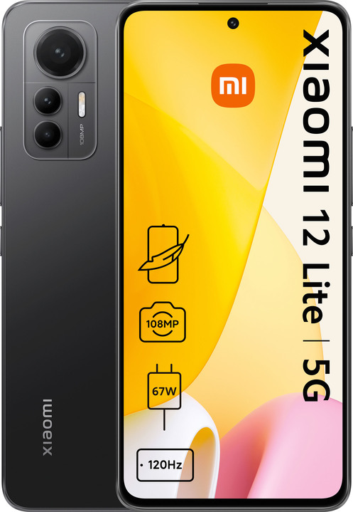 - Xiaomi-smartphone 12 Lite, in Farbe ZWART
